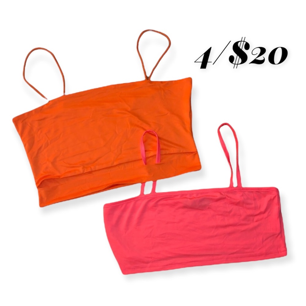 4/$20 2 Nwot Shein neon crop tops, pink is xs orange S - Picture 1 of 11